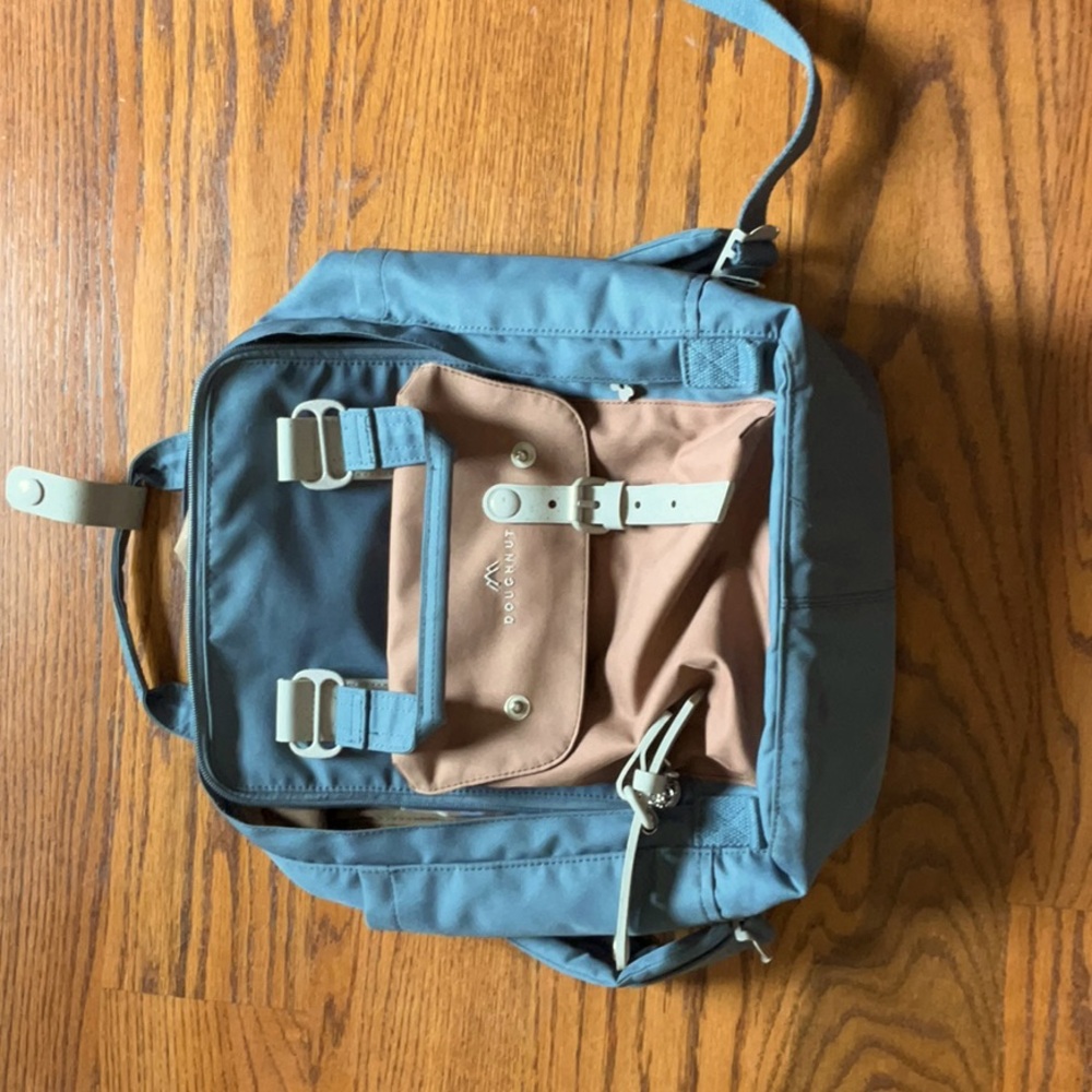 Blue school backpack DOUHNUT